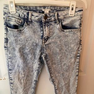 Acid washed jeggings